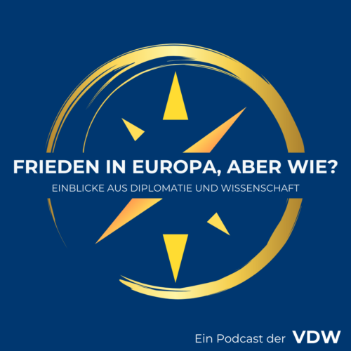 VDW Podcast Frieden und Sicherheit in Europa Logo