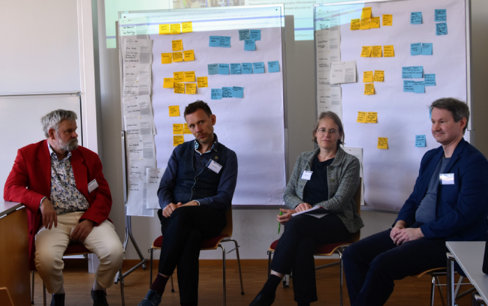 Dr. Jens Clausen, Dr. Friedrich Bohn, apl. Prof. Dr. Ulrike Jordan und Dr. Michael Buijzen EnerVi Workshop Symposium